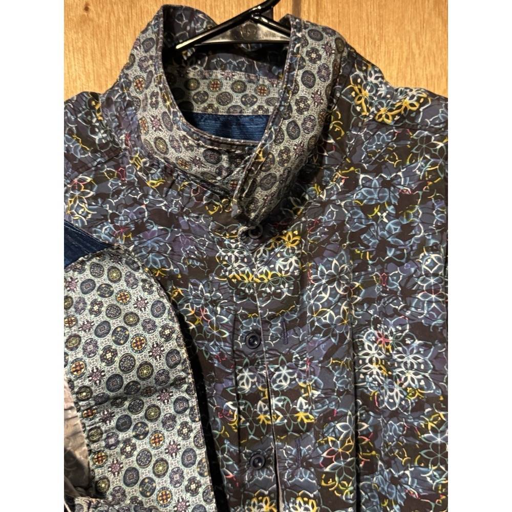 Robert Graham Button Up Shirt Long Sleeve Colorful Floral Cotton Mens 4Xl (C1)